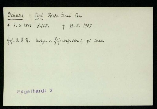 Dehnert, Carl Friedr. Ernst Chn.