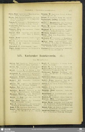 XIX. Karlsruher Bezirksverein.