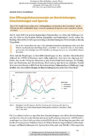 Eine Öffnungsdiskussionsorgie um Beschränkungen, Einschränkungen und Sperren