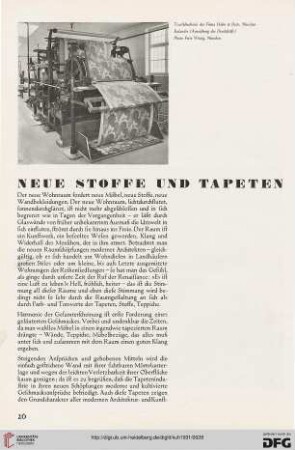 Neue Stoffe und Tapeten