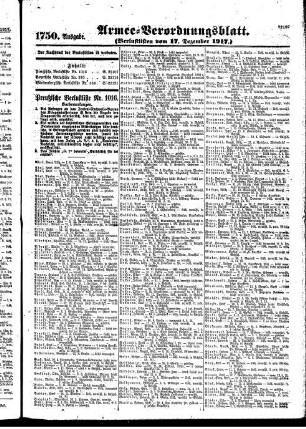 1750. Ausgabe. Montag, 17. Dezember 1917