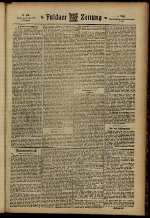 Zweite Ausgabe vom Montag, den 17. Juni 1912.