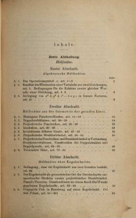 Die ebenen Curven dritter Ordnung : eine Zusammenstellung ihrer bekannteren Eigenschaften