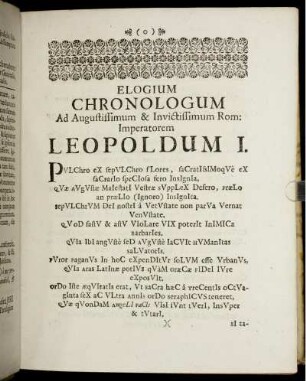 Elogium Chronologum.
