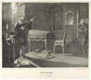 Luther auf der Wartburg in seiner Studierstube