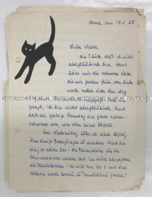 Serie von 39 Briefen und Postkarten einer Freundin aus der DDR an den Journalisten Walter Timpe u.a. während seiner Haft in der JVA Wolfenbüttel