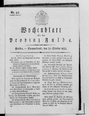 Nr. 42, Ausgabe vom 20. Oktober 1832 [S. 844/845 fehlt]