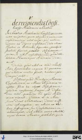 [fol. 37] De recipiendis consiliariis academici senatus