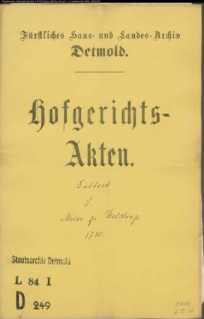Dubbert, Bartold zu Talle gegen Meier zu Welstorf - Brautschatzforderung