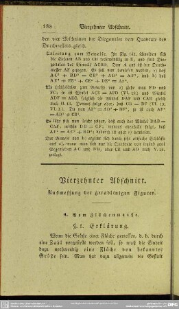 Vierzehnter Abschnitt. Ausmessung der geradlinigen Figuren