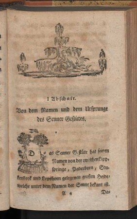 I. Abschnit, Von dem Namen und dem Ursprunge des Senner Gestütes