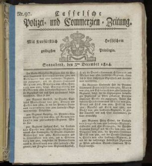 Nr. 97, Sonnabend den 3ten December 1814