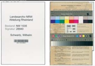 Entnazifizierung Wilhelm Schwartz , geb. 28.06.1893 (Steiger)