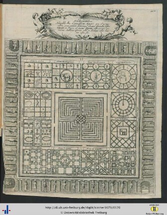 Kupfertafel: Ägyptisches Labyrinth.