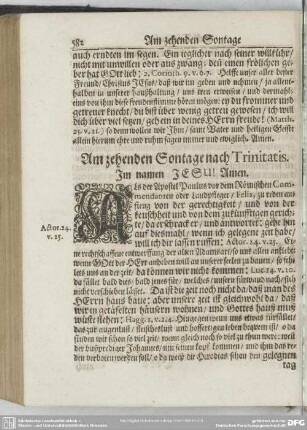 Am zehenden Sontage nach Trinitatis