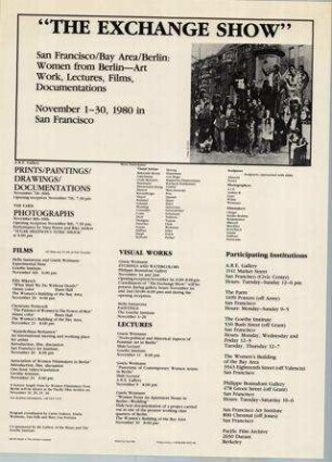 The Exchange Show Women from Berlin - Art-Work, Lectures, Films, Documentations