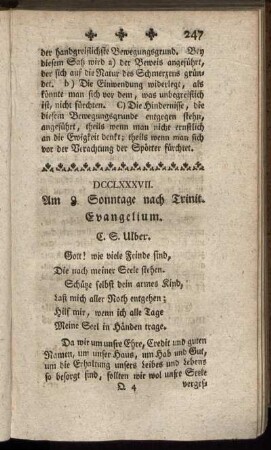 DCCLXXXVII. Am 8. Sonntage nach Trinit. Evangelium.