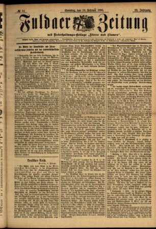 Ausgabe vom Sonntag, den 10. Februar 1895.