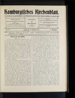 Werdet wie die Kinde. Matth. 18, 3.