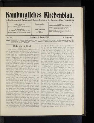 Werdet wie die Kinde. Matth. 18, 3.