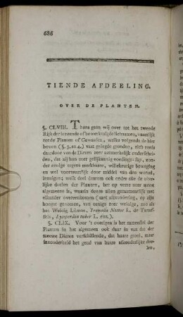 Tiende Afdeeling. Over De Planten
