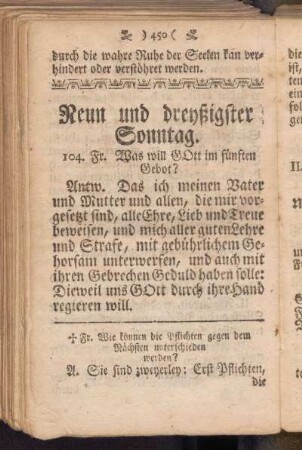 Neun und dreyßigster Sonntag