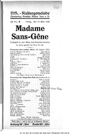 Madame Sans-Gêne