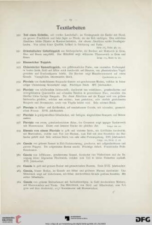 Textilarbeiten (Nr. 950-1013)