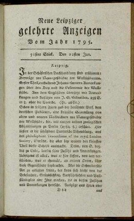 50stes Stück. Den 22ten Jun.