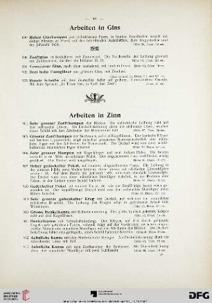 Arbeiten in Zinn (Nr. 904-948)