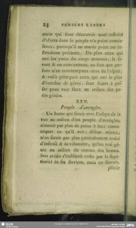 XXV. Peuple d'aveugles