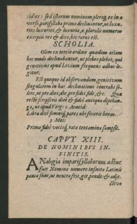 Caput XIII. De Nominibus Infinitis.