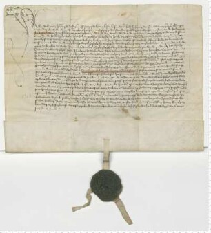 Bürgermeister und Ratsmannen zu Rostock transsumieren auf Veranlassung des Abtes von Doberan einen Lüneburger Sülzrentenbrief von 1308 Juni 3 /8 und beglaubigen ihn.