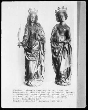 Heilige Magdalena (links) und heilige Elisabeth (rechts)
