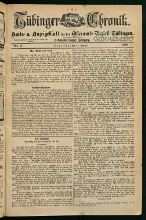 15. Januar (Nro. 11) - 20. Januar (Nro. 15)