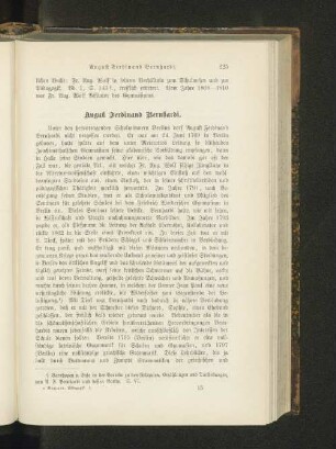August Ferdinand Bernhardi.
