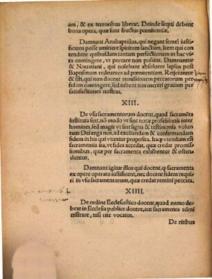 Confessio Fidei exhibita inuictiss. Imp. Carolo V. Caesari Aug. in Comicijs Augustae, Anno M.D.XXX. : Addita est Apologia Confessionis. Beide Deudsch vnd Latinisch ...