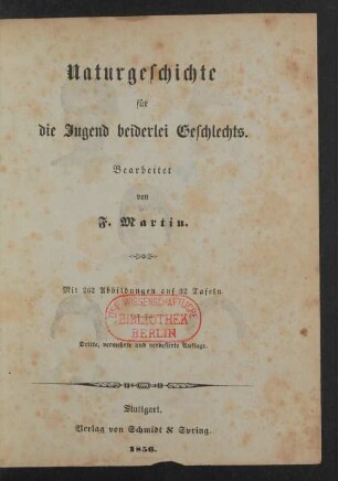Naturgeschichte für die Jugend beiderlei Geschlechts