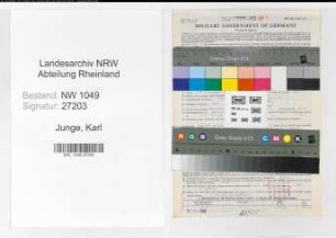 Entnazifizierung Karl Junge , geb. 19.12.1902 (Kaufmaennischer Angestellter)