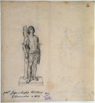 Entwurfszeichnung für Figur: Hl. Sebastian