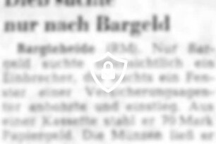 Dieb suchte nur nach Bargeld