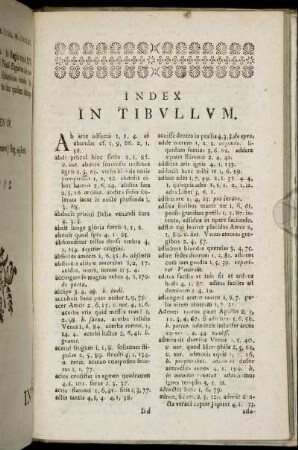 Index In Tibullum.
