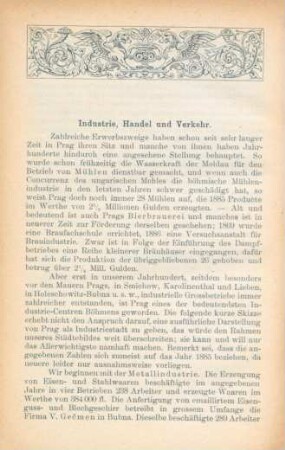 Industrie, Handel und Verkehr