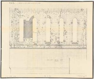 Kaiser-Wilhelm-Gedächtniskirche, Berlin-Charlottenburg: Abwicklung der Chorflächen, Nachkriegszustand, 1:50