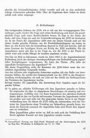 II. Beobachtungen