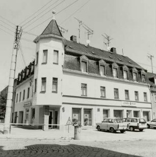 Glauchau, Chemnitzer Platz, Wohn- und Geschäftshaus, Eckansicht