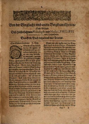 ... Theil Der Bücher vnd Schrifften, deß Edlen, Hochgelehrten vnnd Bewehrten Philosophi vnnd Medici, Philippi Theophrasti Bombast von Hohenheim, Paracelsi genannt : Adiunctus est Index rerum et verborum accuratiß. et copiosissimus, 5. In diesem Theil vnd dessen Appendice werden die Bücher ad Medicinam Physicam gehörig begrieffen
