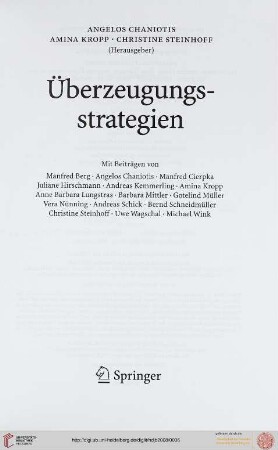 52: Heidelberger Jahrbücher: Überzeugungsstrategien