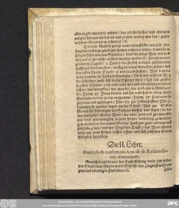 Die II. Lehre. Certitudo & confirmatio Articuli de Resurrectione mortuorum.
