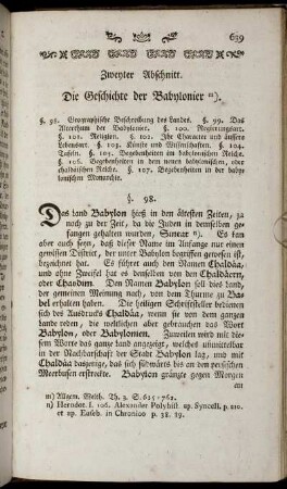 Zweyter Abschnitt. Geschichte der Babylonier